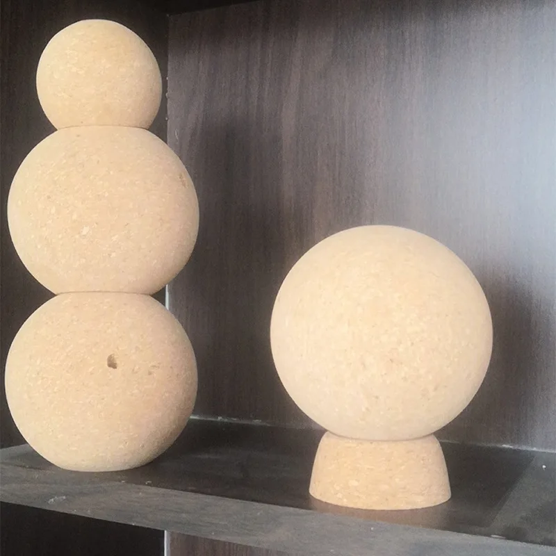 Fashionable perforated soft wooden ball ornaments modern simple household ornaments grinding and polishing process Wooden