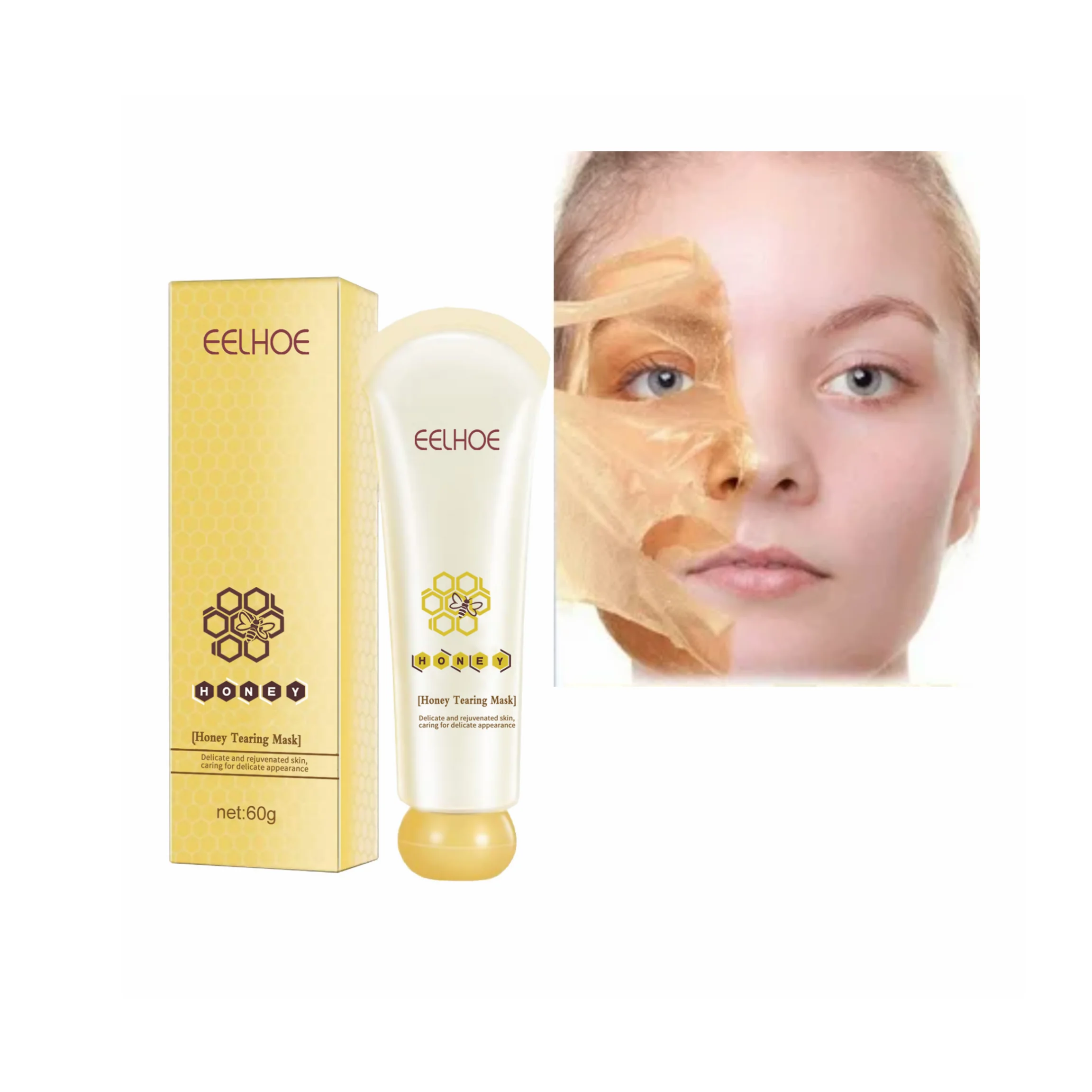 Wholesales Oil Control Painless Blackhead & Dead Skin Remover Facial  Pure Bee Venom Honey Peel Tearing Mask for All Skin Types