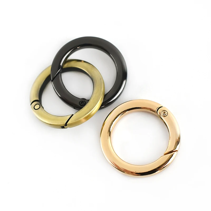 MeeTee BF172 16-38mm Flat Wire Open Ring Luggage Accessories Clasp Snap Keyring Hardware Handbag Strap Spring O Ring Buckles