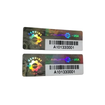 Custom Logo 3D Hologram Security Sticker Barcode/QR Code/Serial Number