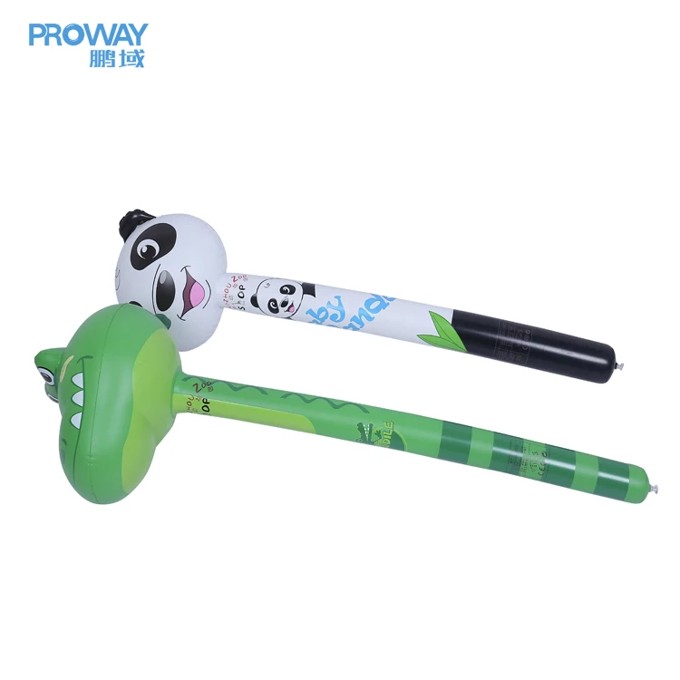 Wholesale Custom Inflatable Animal Stick Giraffe PVC Children Toy Head Long