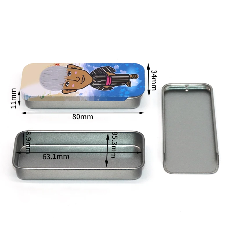 SANYOU Manufacturer Custom Slide Lid Rectangular Mint Candy Tin Box Metal small Mint Tin Container
