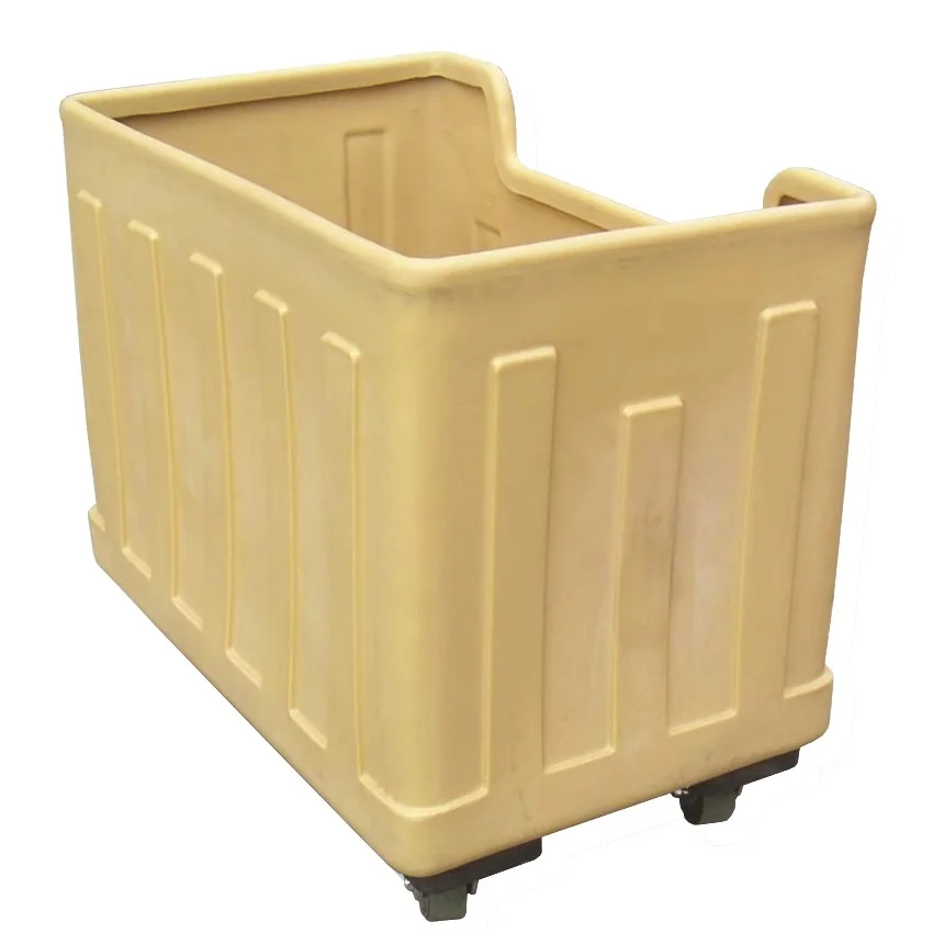450L Durable Hotel Plastic Laundry Linen Trolley Carts With Wheels