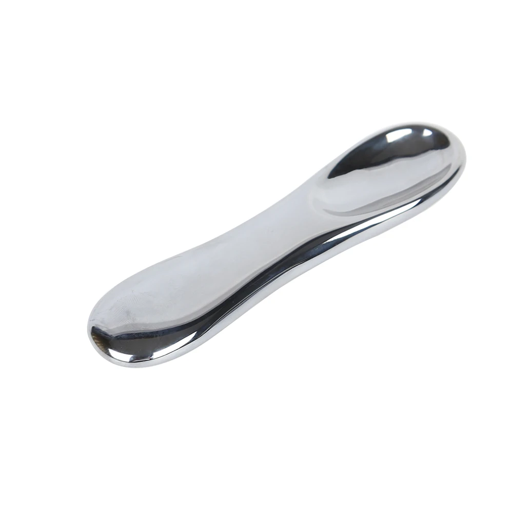 Hot Sale Luxury Silver Terahertz Stone Gua Sha  Cosmetic Eye Cream Spatula For Beauty Personal Care
