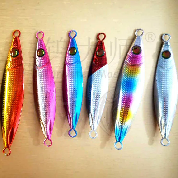 High quality bass lure deep sea knife tungsten metal slow jig lure saltwater fast sinking fishing lures