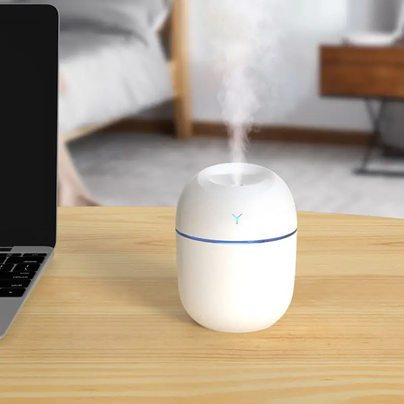 New Ultrasonic Mini Air Humidifier, 220Ml Aroma Essential Oil Diffuser For Home Car Usb Fogger Mist Maker With Led Night Lamp