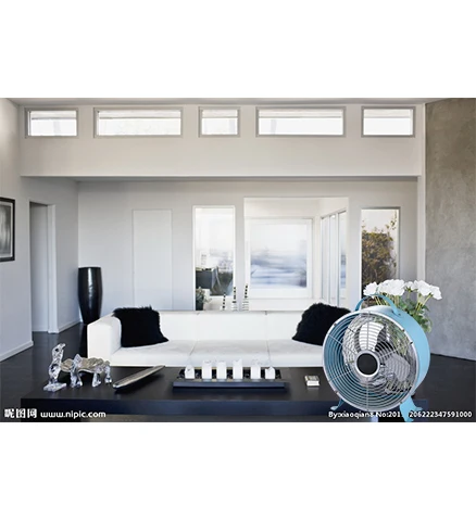 AC DC Clock fan 9 inches mini fan HJ-9UC convenience solar fan 12V 2 SPEEDS