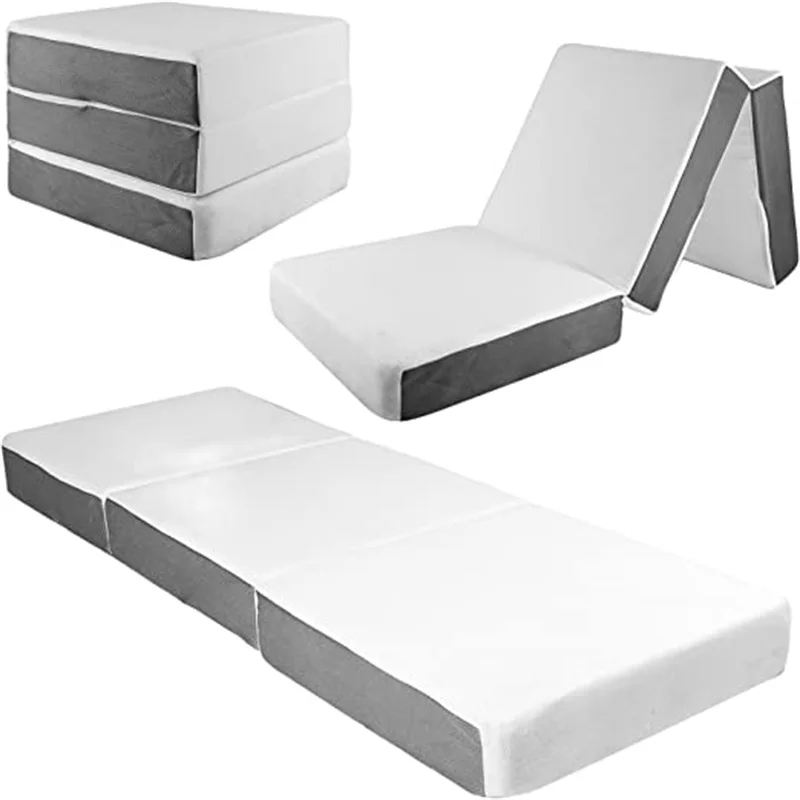 Full Size Sofabed Foldable Floor Mattress Tri-Fold Mattress for Campervan Convenient Carry