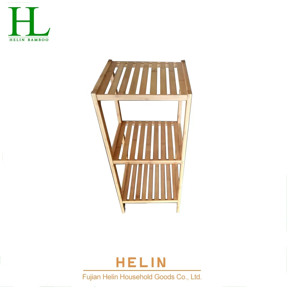3 Tier Bamboo Towel Rack Stand Free Standing Blanket Rack Multipurpose Free Standing Display Rack