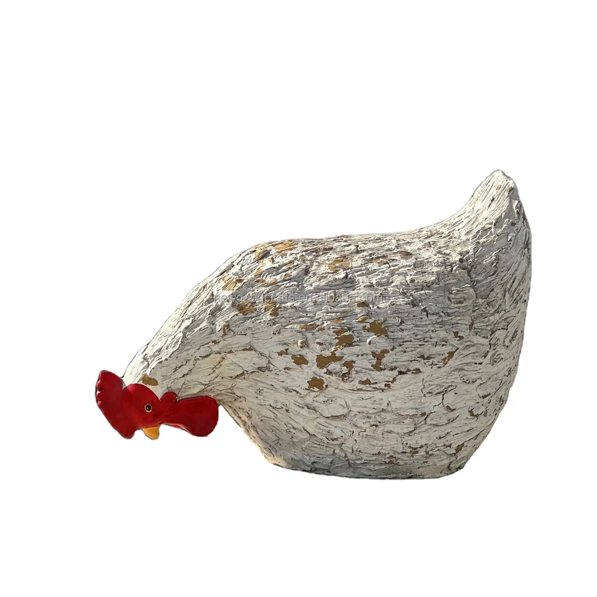 Fun Farm Chickens Statue Cute Real Animal Sculpture Resin Outdoor Garden Ornament for Home Patio Backyard