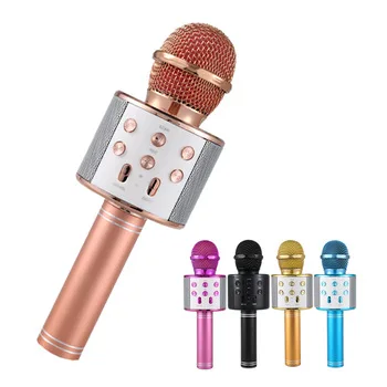 Zooming Professional bt karaoke wireless music microphone metal mike mic