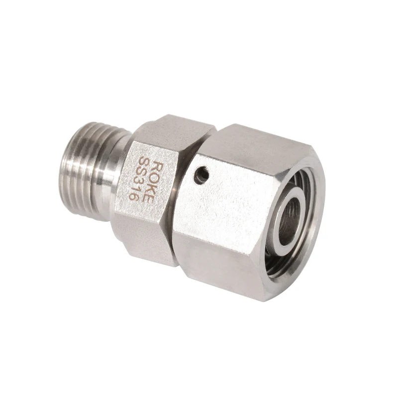 Stainless Steel Hydraulic Fittings Heavy 6s-38s Single Ferrule Swivel Connector