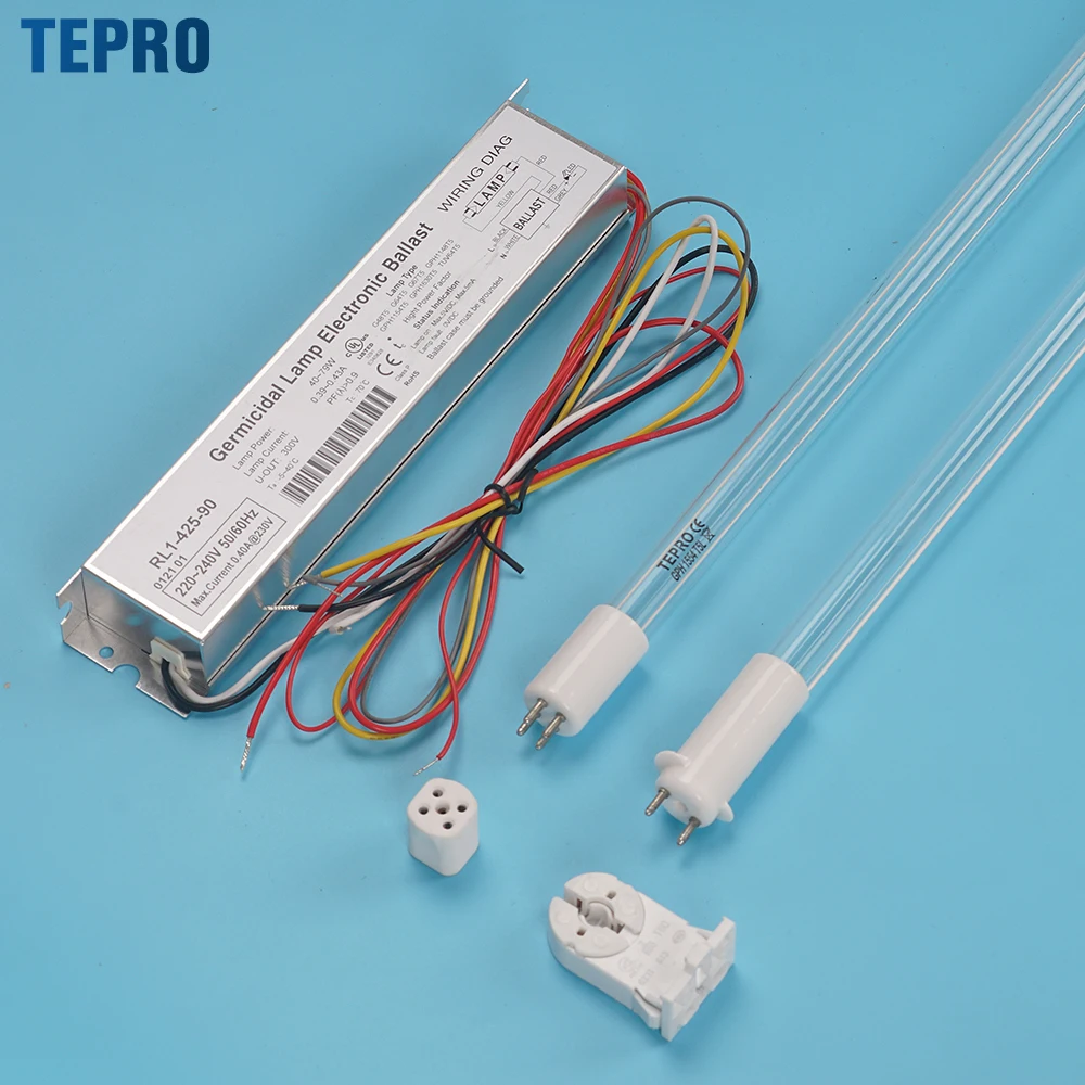 RL1-425-90 90w 254nm 185nm uv lamp ballast Preheat Start Uvc Germicidal Amalgam Lamp Electronic Ballast For Water Treatment
