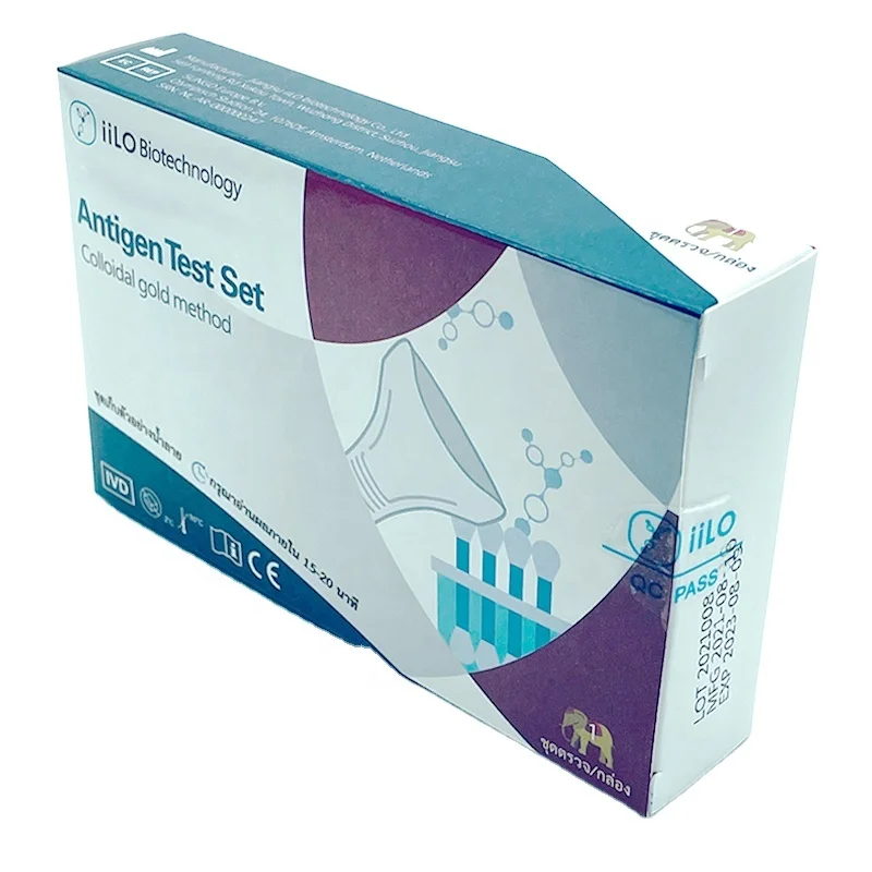 1 тест * 100/коробка, тайская версия, набор для сбора слюны и обнаружения, антигенный детектор, коллоидный Золотой метод