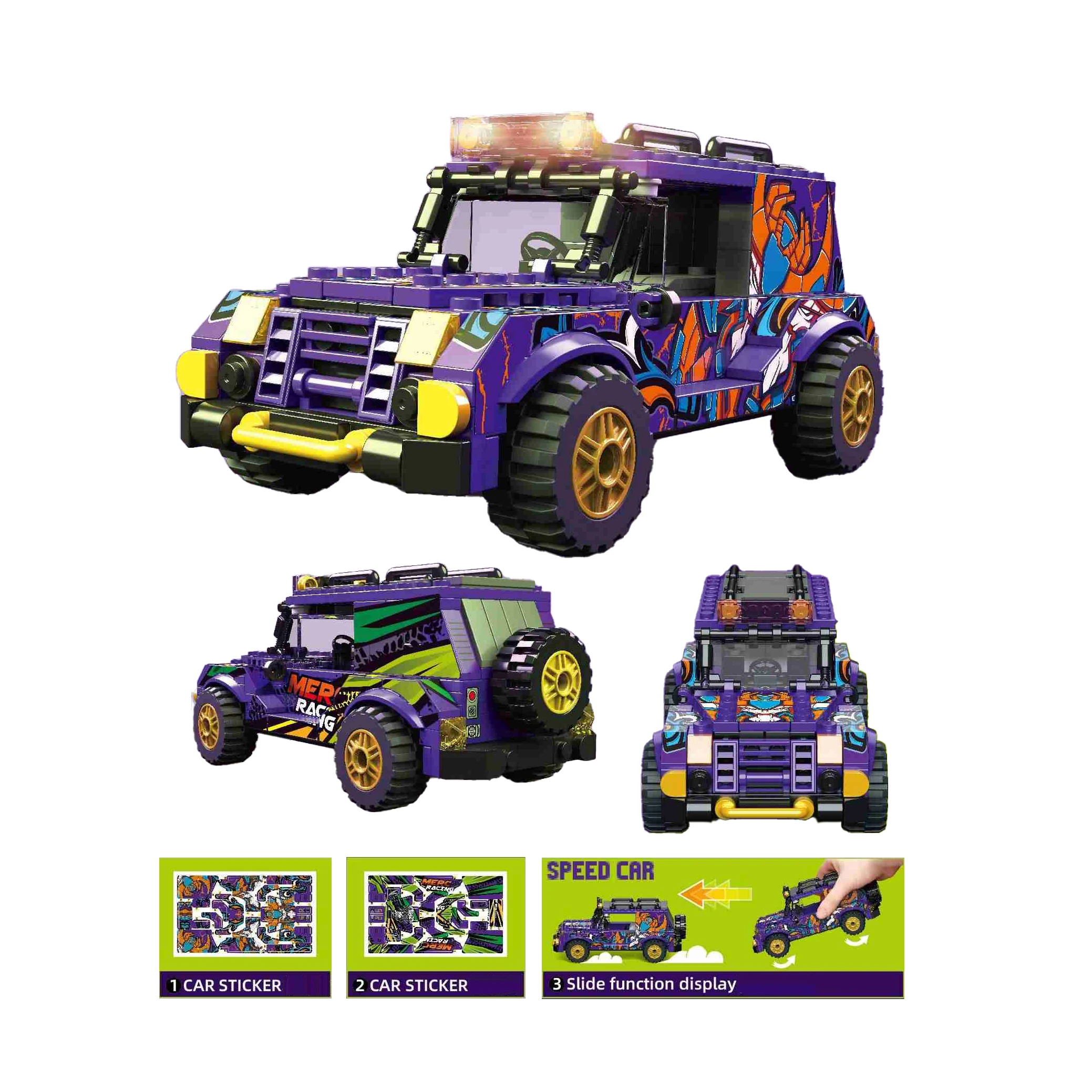 Educational Diy Assemble Child Racing Car Series Building Block Sports Car Model Kits Toys for Girl Boys Gifts