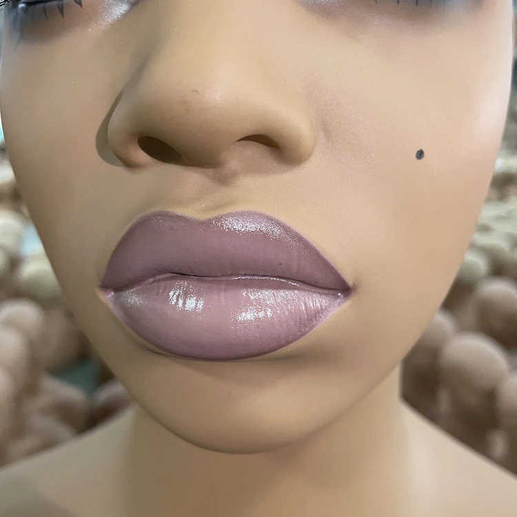 HUAYANG Hot selling PVC realistic wig mannequin head with shoulder big thick lips display