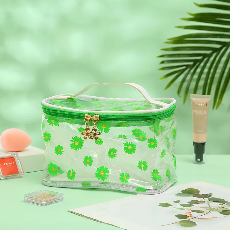 Large Space Round PVC Clear Makeup Tube Bag Waterproof Travel Storage Pouch Bag