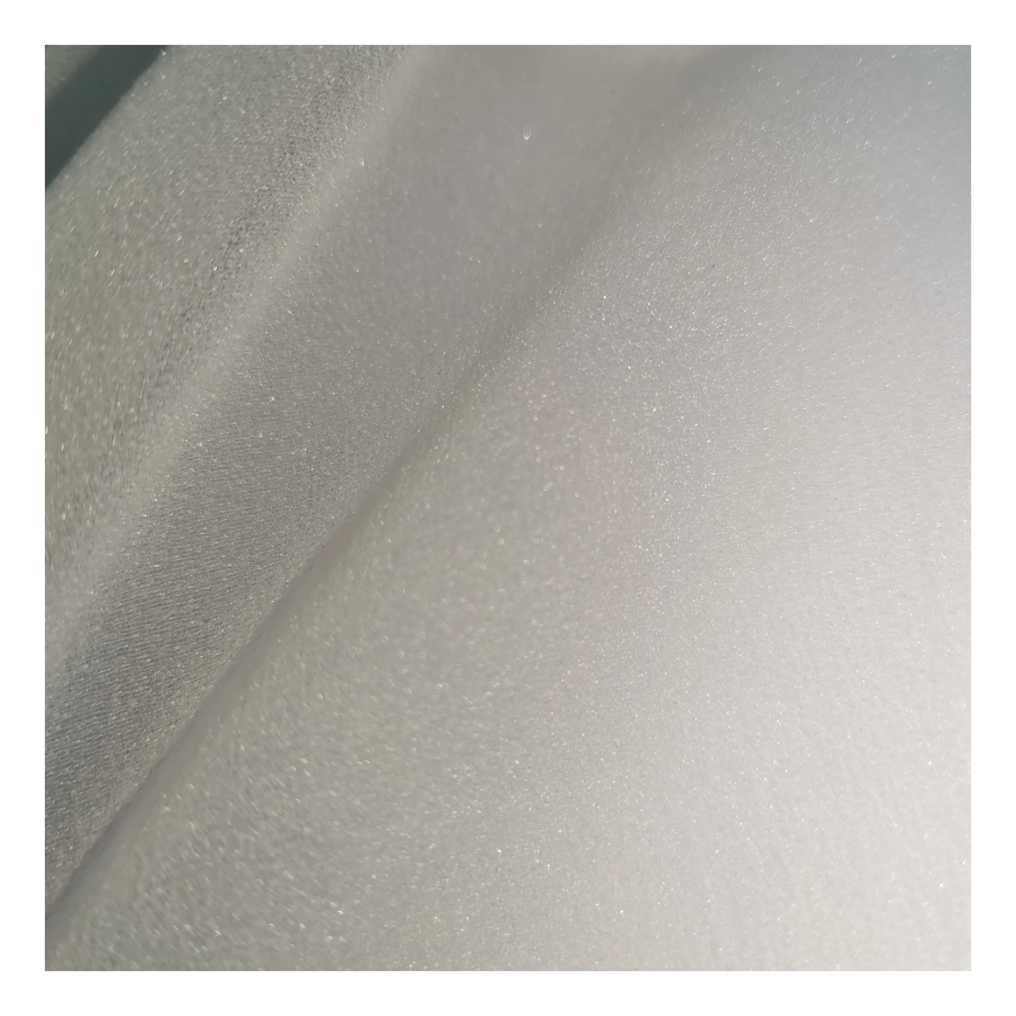PA Double Dot 100% Polyester Soft Ligjt Thin Elegant Transparent Fusible Woven Interlining For Female Thin Chiffon Fabric