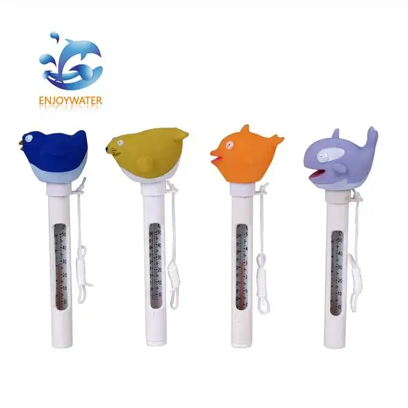 Amazon Popular Pool Floating Thermometer With Animal Cartoon Flamingo Shark Duck Whale Fish Frog Shape for Pool Spa Plunge Tub