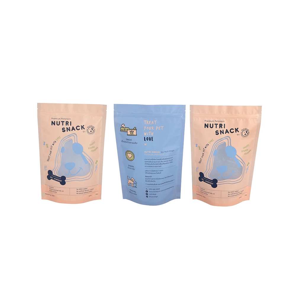 Custom Wholesale Waterproof Mylar Bag Food Grade Plastic Packing Bag Stand Up Zipper Pouch For Snacks