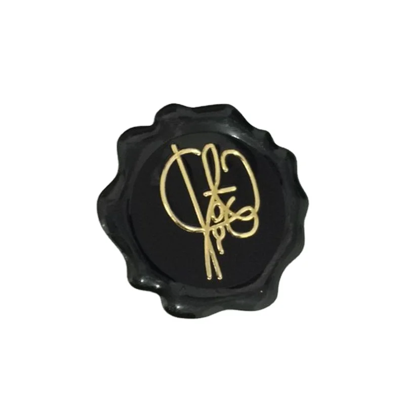 aluminum wax seal sticker 3D metal wax seal label wax seal tag for wine bottle