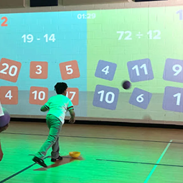 3D interactive wall projector, interactive ball pool game for playground.