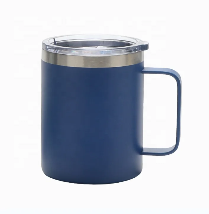 Custom logo cheap insulated Stainless Steel coffee vacuum camping vacuum mug  with lid