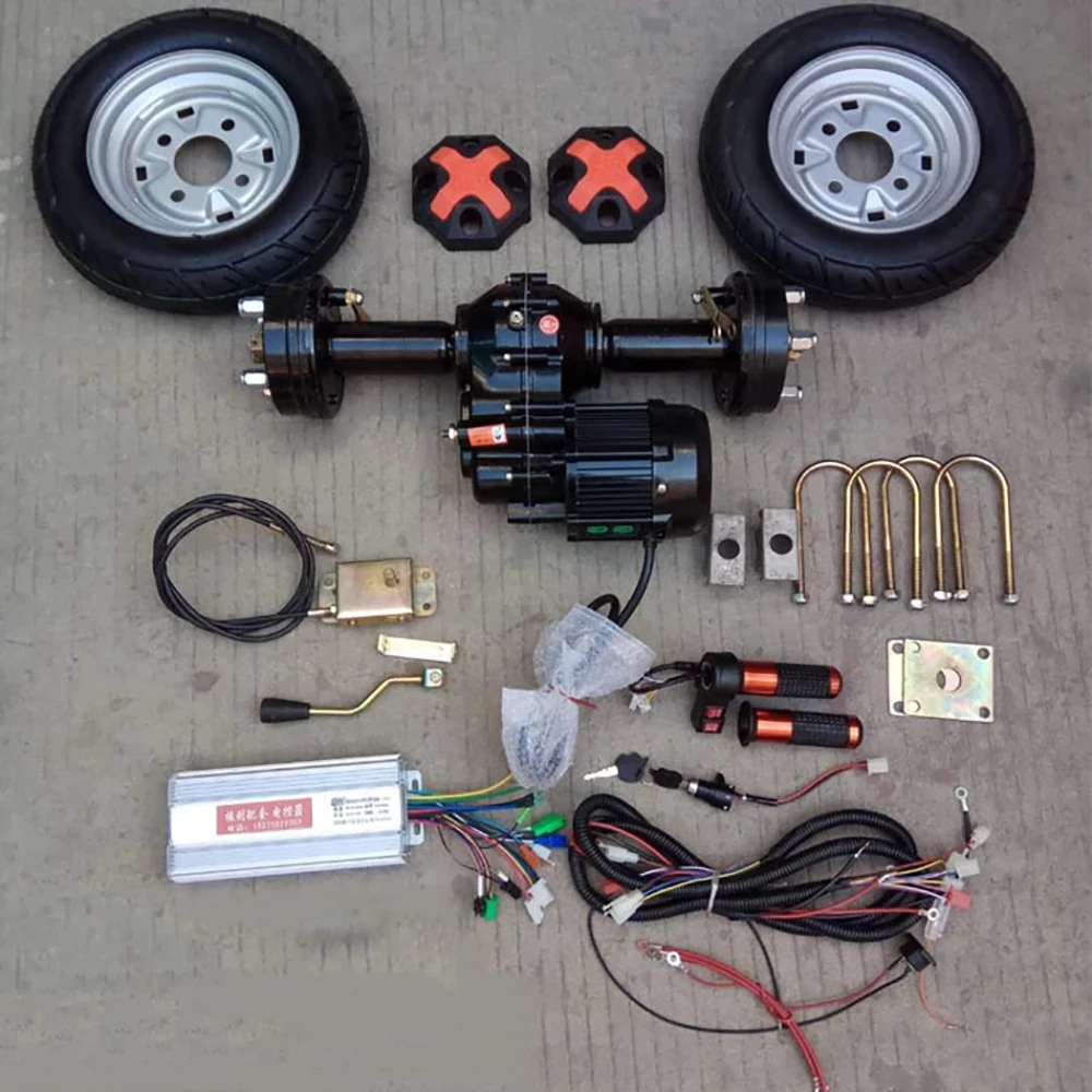 48v1200w 40km/h axle length 90cm electric tricycle rear axle differential motor kit