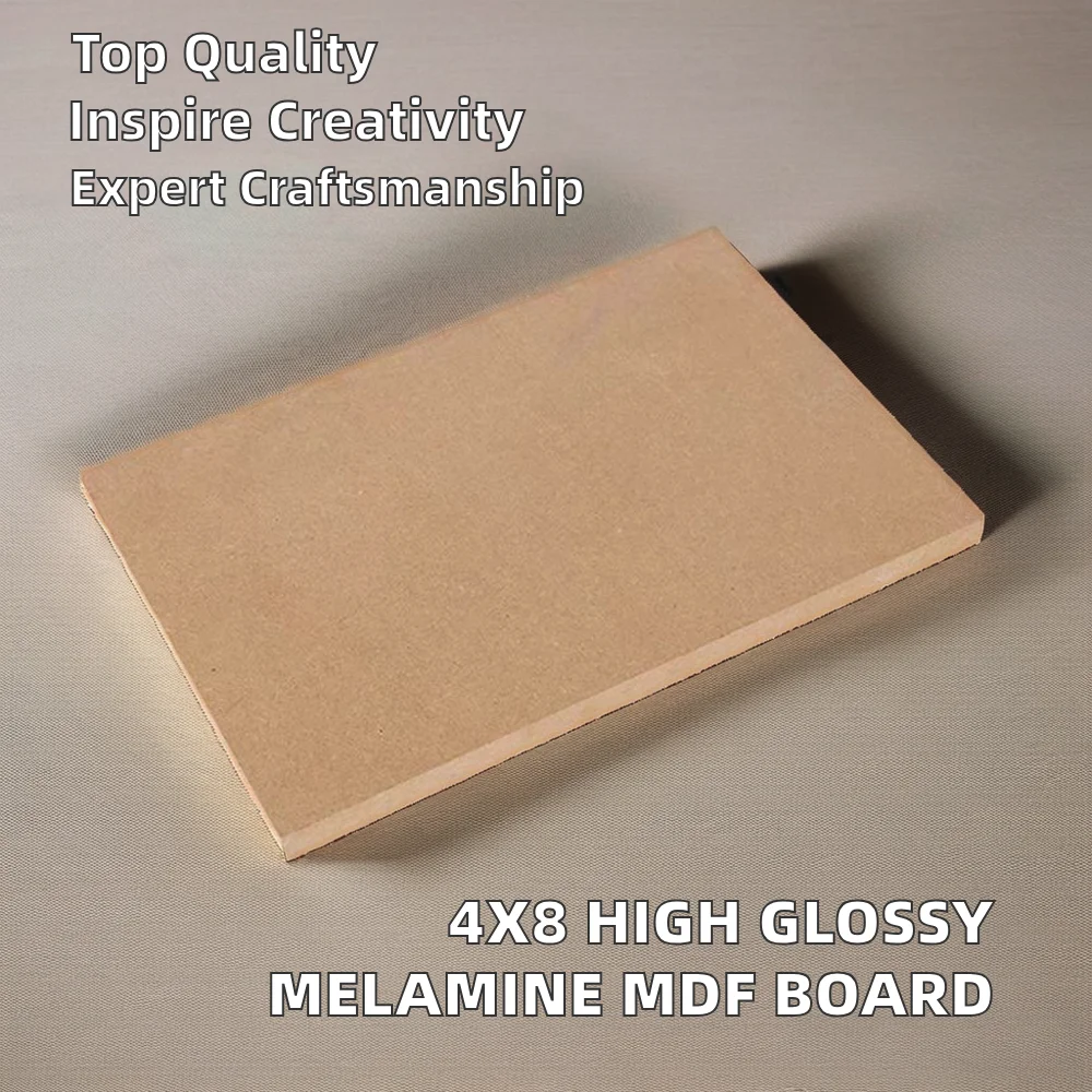 Modern 4x8 18mm Thick Melamine Laminated MDF Board High Glossy Furniture Cabinets PVC Material E0 Formaldehyde Best Price