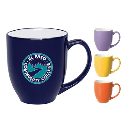 Logo printed 15 Oz. Two-Tone Bistro Mug