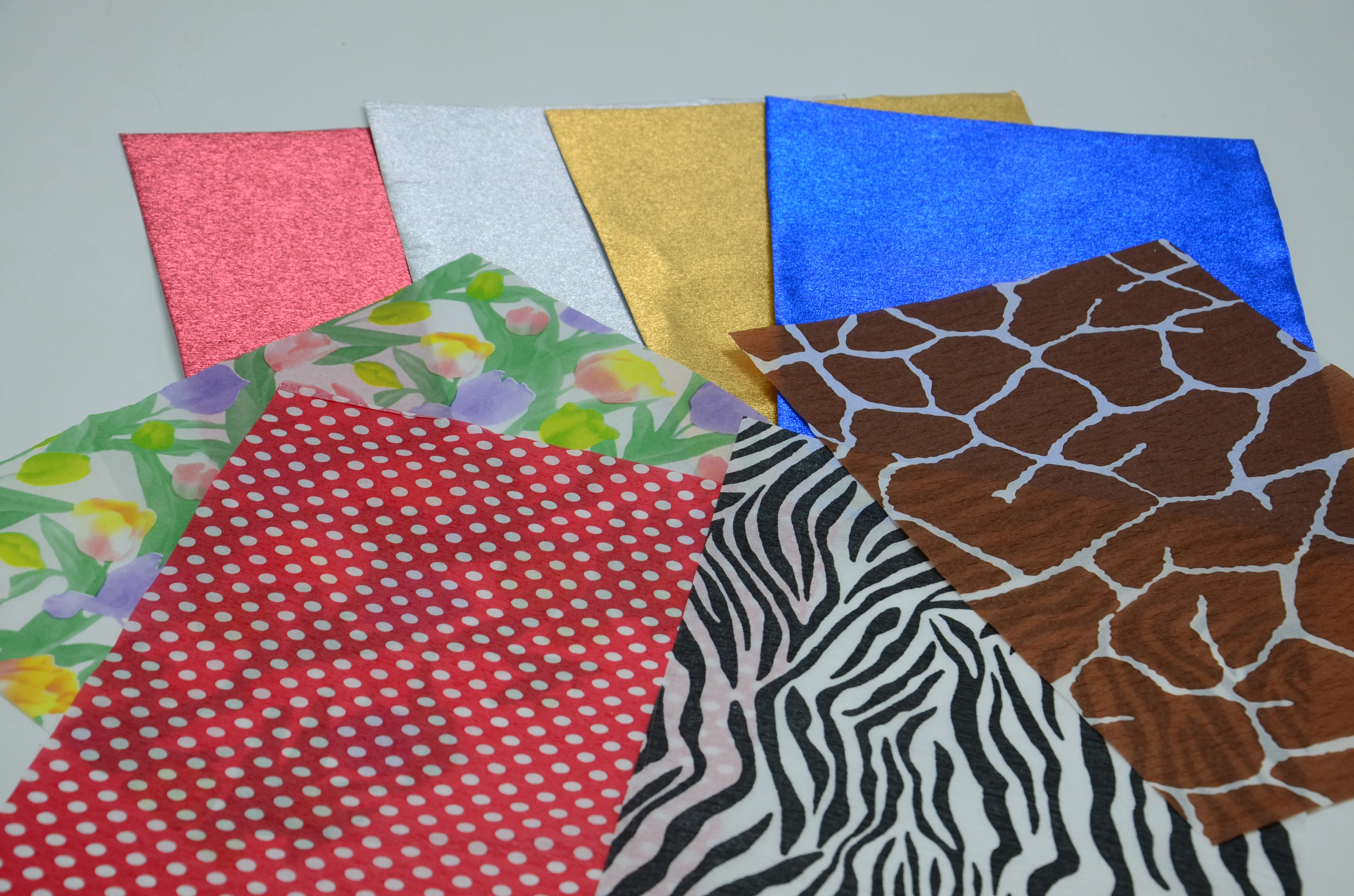 
Craft item custom printed double sided crepe paper 