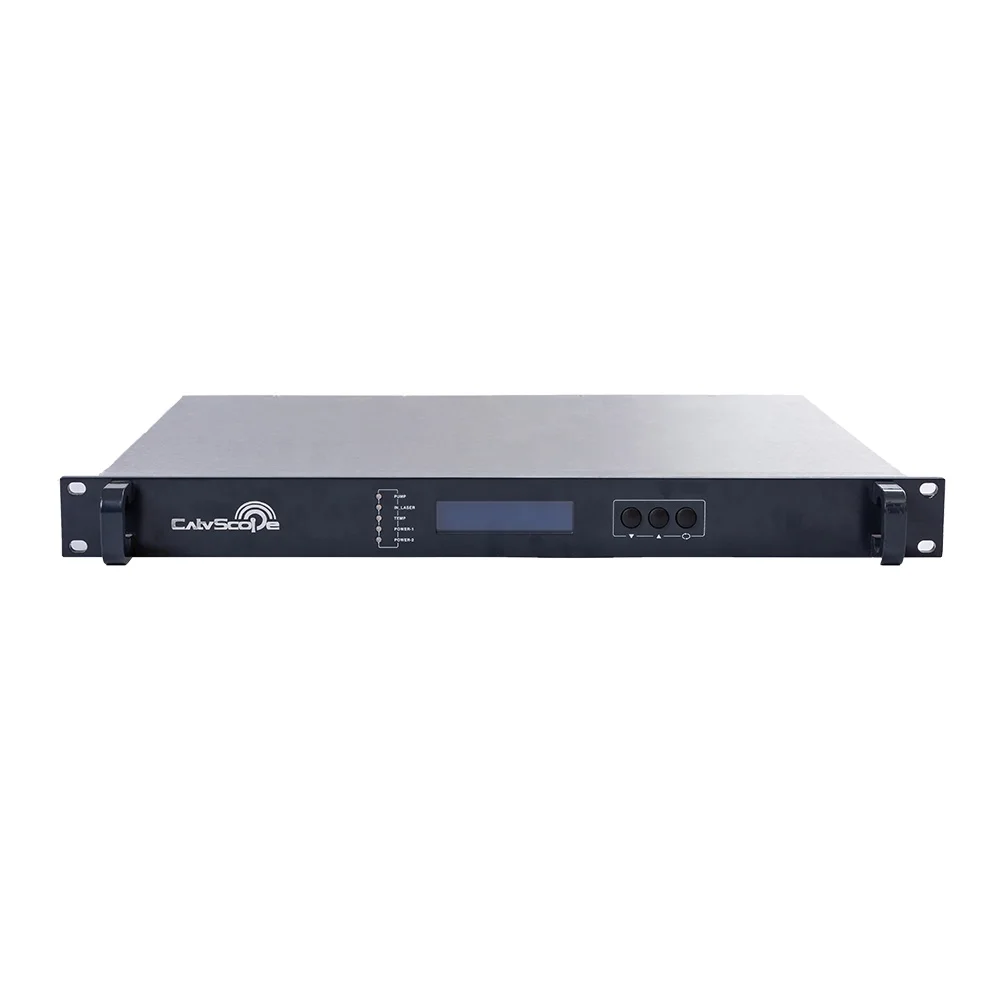 Tripple Play Solution CATV 1550nm Wavelength 2Ports Output Optical Fibre Amplifier EDFA with WDM