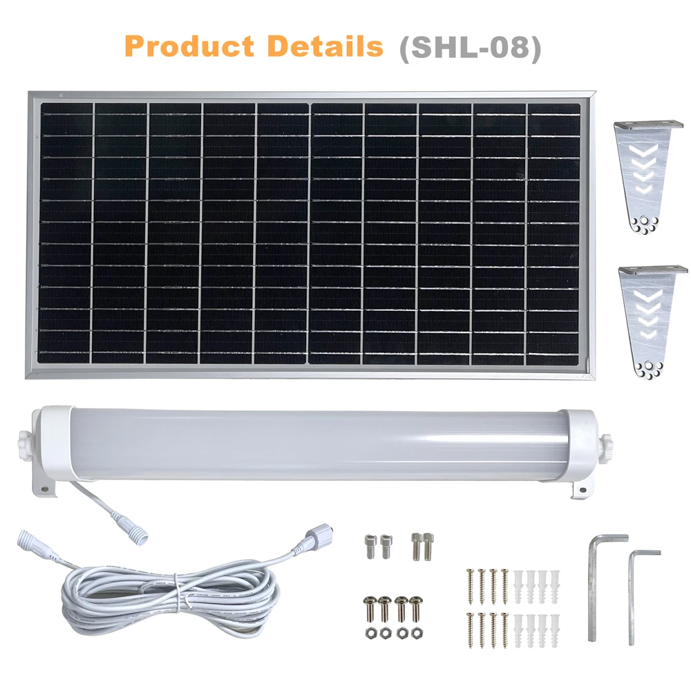 Eshine Solar Tri-proof Lamp with Remote Control Outdoor Lighting Energy Saving Ip65 30w LED Linear Head Light Tube