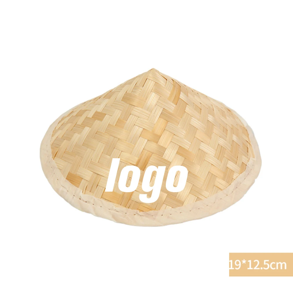 Zhenbang Custom Bamboo Hat Wide Brim Chinese Decor Sun Hat for Farmer Hat Large Brim