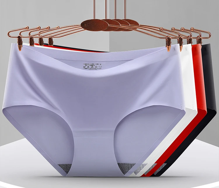 Ladies  breathable underwear seamless ultrathin comfortable   women underwear  various pure colours plus size