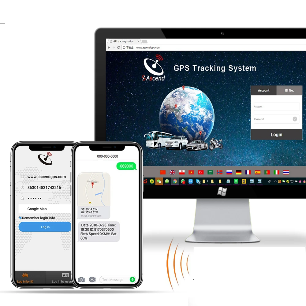  Устройство отслеживания sim-карты ITRACKSAFE gps система google map с бесплатным программным