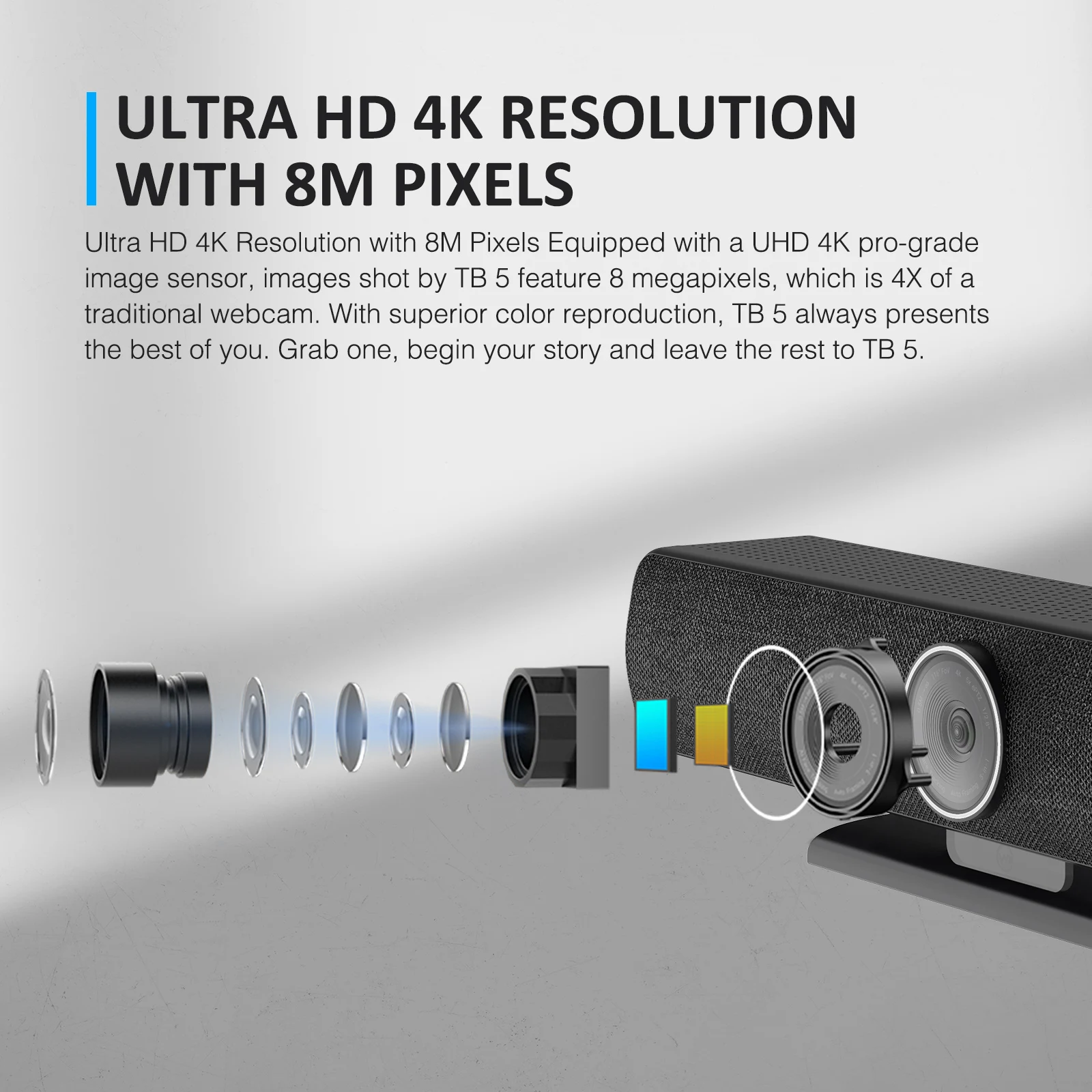 Zoom meeting  Auto tracking 116 degree video conference room cameras with microphone and conference speaker for medium rooms