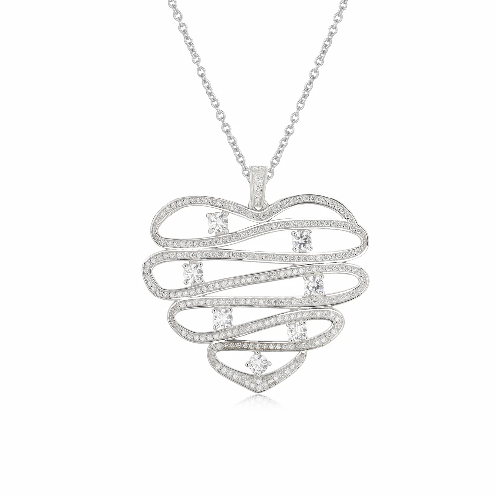 wholesale ladies wedding jewellery manufacturer hot selling custom women bridal silver sterling 925 jewelry necklace pendant