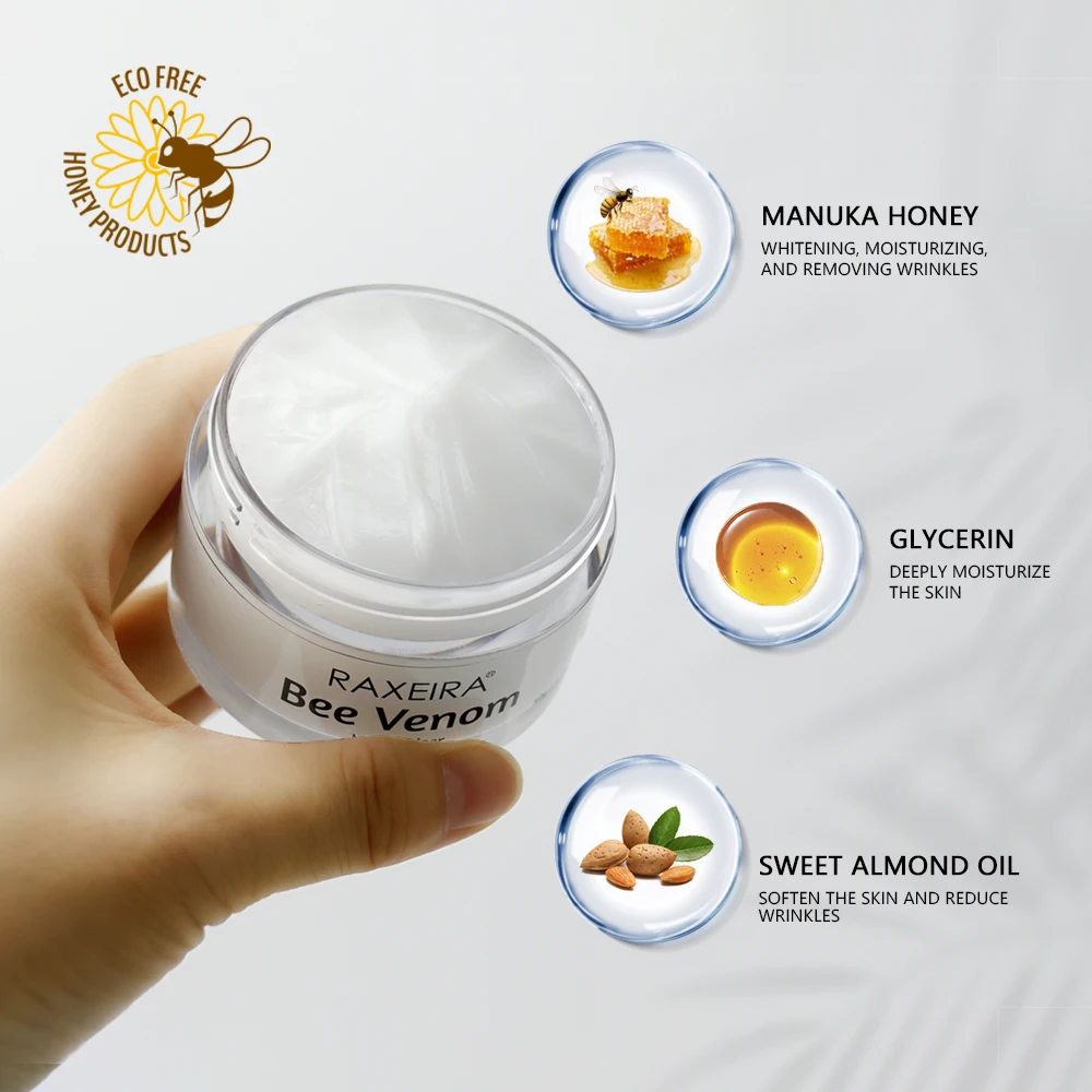 Adult Facial Moisturizer Bee Venom 50g Milk Arbutin Features Sunscreen Whitening Acne Treatment Firming Dark Spot Removal Facial