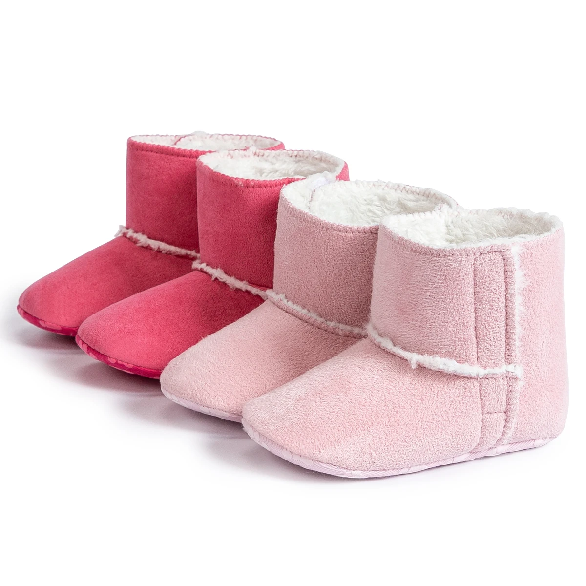 New Design Warm Winter Indoor Toddler Shoes Faux Deerskin Plush Lining Baby Winter Boots