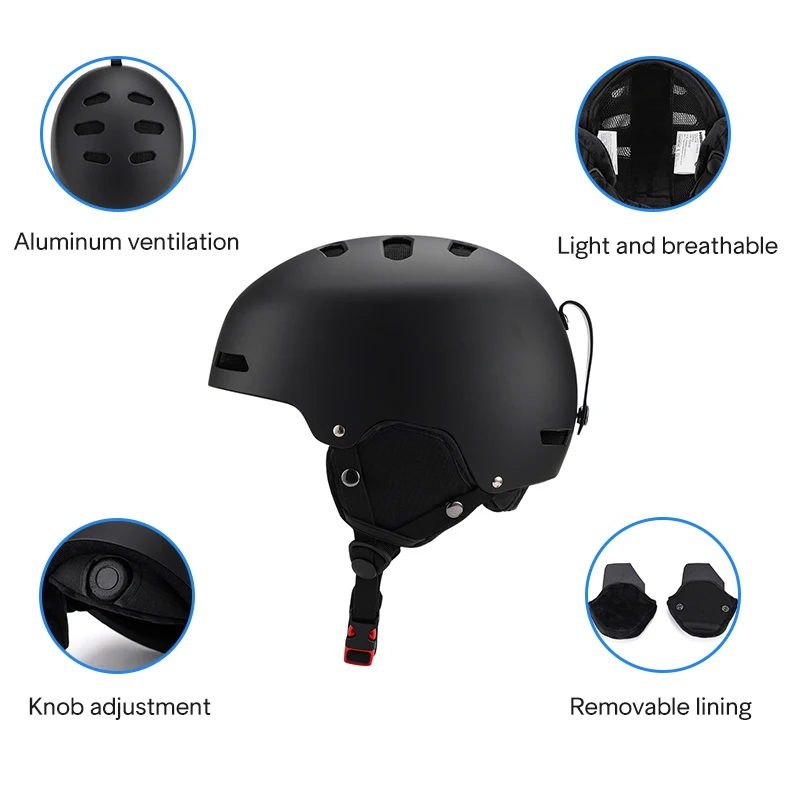 New Arrival round Oval Snow Ski Helmet