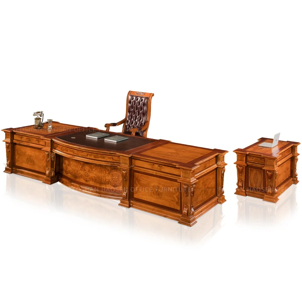 Good quality 0818 Government office\Home use large office desk Supporting executive desk office furniture project suppliers