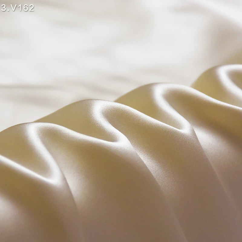 fast shipping white charmeuse 100% pure silk satin fabric soft bridal organic natural vintage wedding meter textile luxury