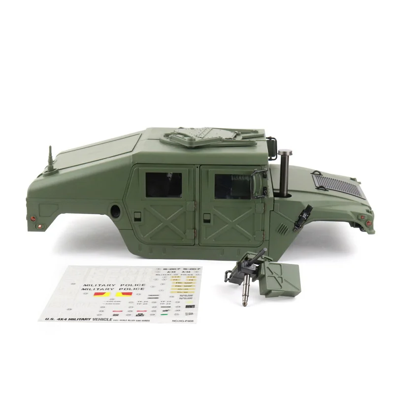 Hengguan/ Trasped SPARE PARTS 4ASS-PA060 MILITARY TRUCK HG-P408 CAR SHELL ASSEMBLE for Military Truck