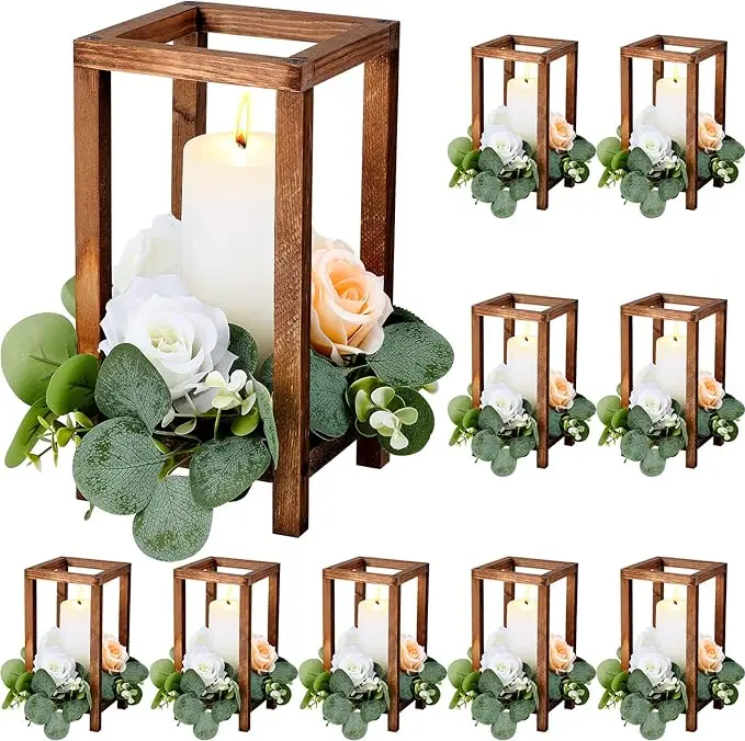 Customizable Wooden Candle Lantern Light Lanterns Wooden Candle Lantern