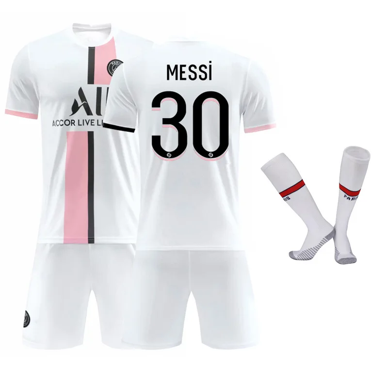 Месси № 30, Джерси в Париже, новинка 2122, белая футбольная Джерси в Париже, спортивная одежда для взрослых и детей