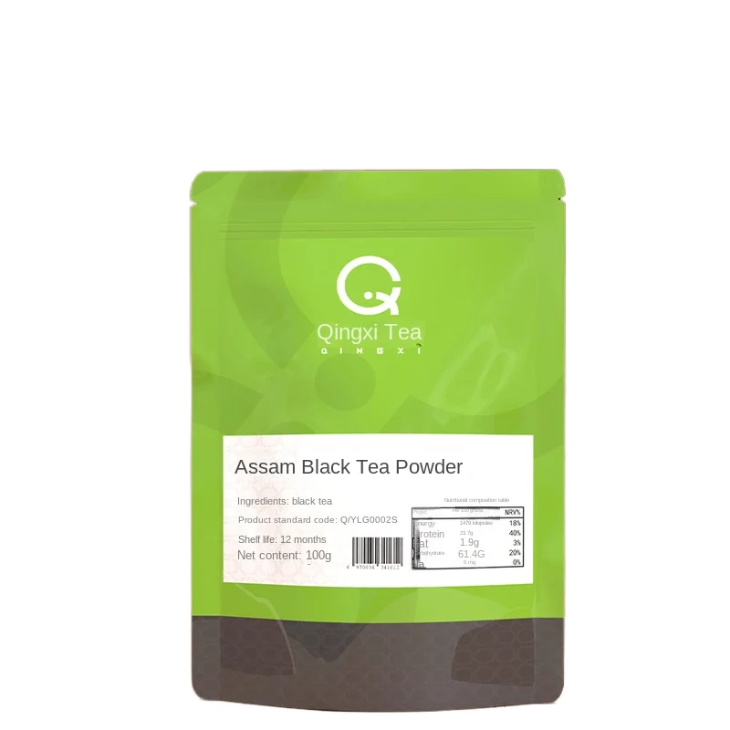 Wholesale Assam Black Tea Powder Flavorful Chocolate Tea Baking Ice Cream Food Raw Material Bulk Bag Box Options Available