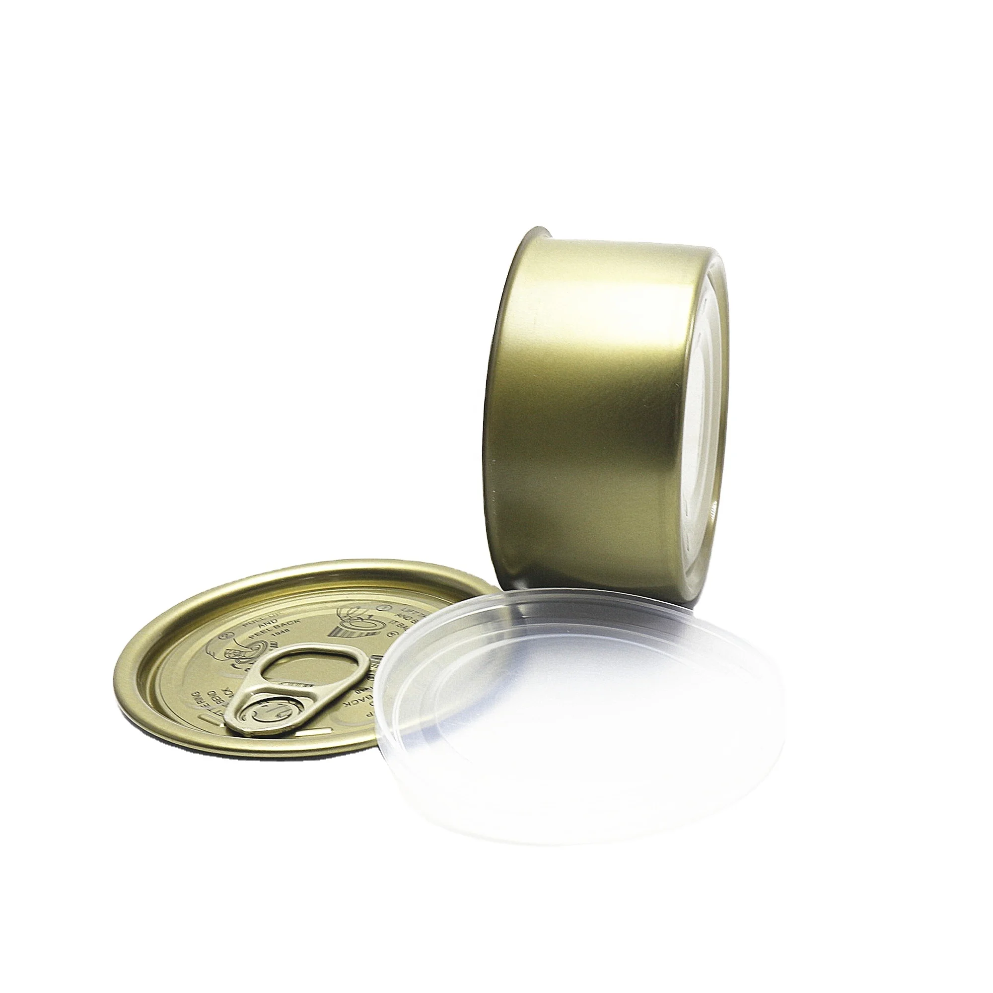 Metal Ring-pull Tin Can Empty Tuna Fish 100ml Tin Cans 100ml Machine Sealable Cans  TC-88K