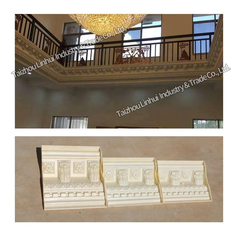 plastic mould cornice Moulding cast in place decorative Roof board Molds Eaves Molding cement concrete Exterior Wall Line moulds