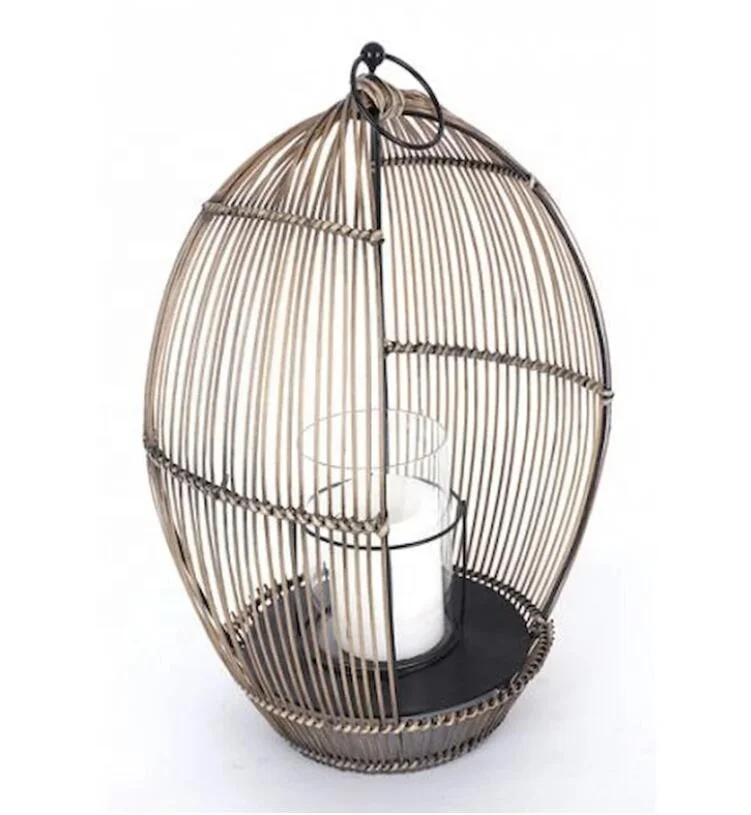 
SWT Table Rattan Lantern Candle Holder For Decoration 